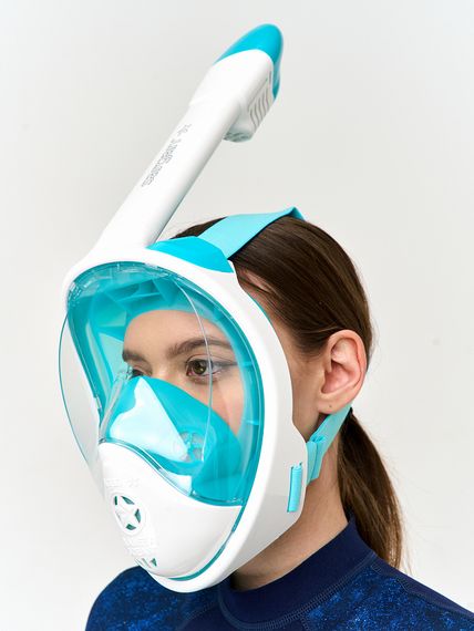 Маска полнолицевая Sargan Планета океан 2.0 белый/бирюзовый