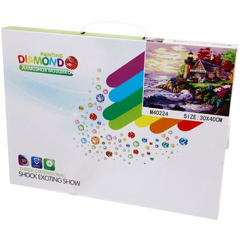 Алмазная мозаика 30*40см «Дом у моря» М40224