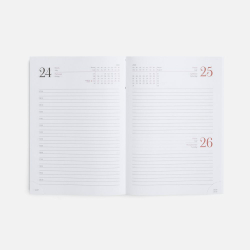 Ежедневник New Nebraska, датированный, красный