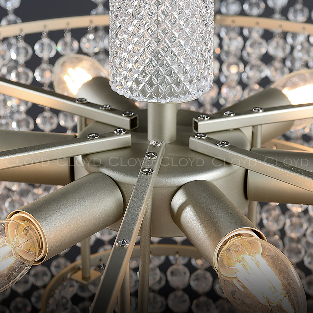 Люстра Cloyd WITTE C9 / Ø80 см - серебро мат. (арт.11535)