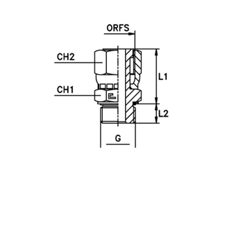 Штуцер FH D12 ORFS 13/16 - BSP 1/2 (обжатая гайка)