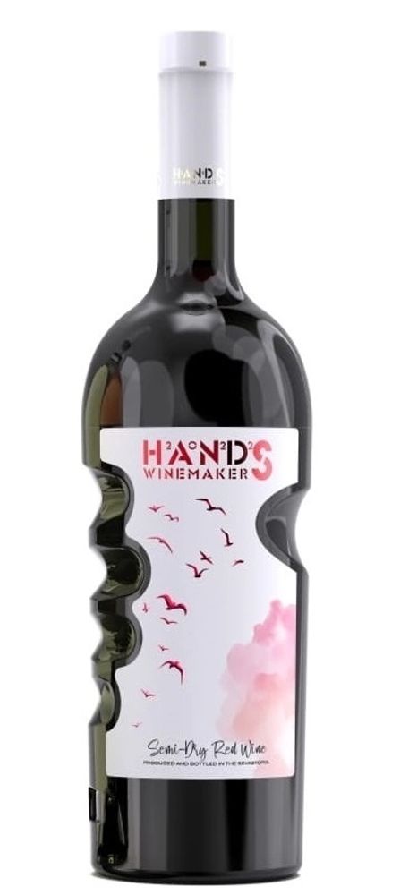 &quot;Вино+Гранат&quot;  полусладкое красное &quot;Руки винодела&quot; 0,75 л