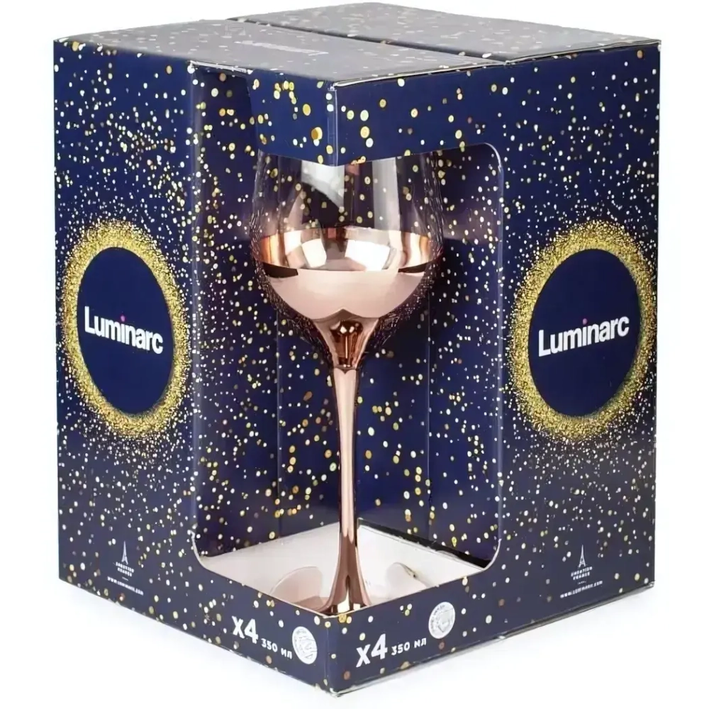 Набор бокалов для вина 4шт 350мл «Селест» электрическая медь O0081