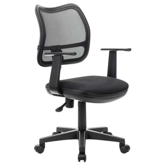 Кресло BRABIX &quot;Drive MG-350&quot;, с подлокотниками, сетка, черное, 532082