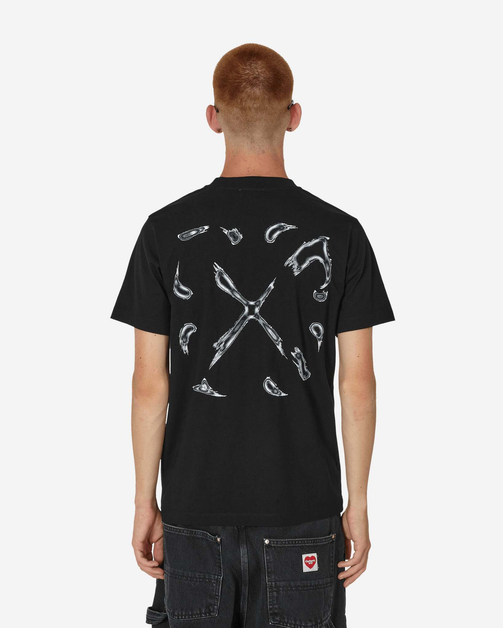 Off-White Футболка Noise Arrow Slim, Черная/Белая