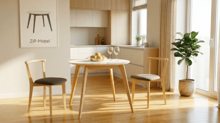 Стол Zip-mebel Arki К 100 натур/слоновая кость