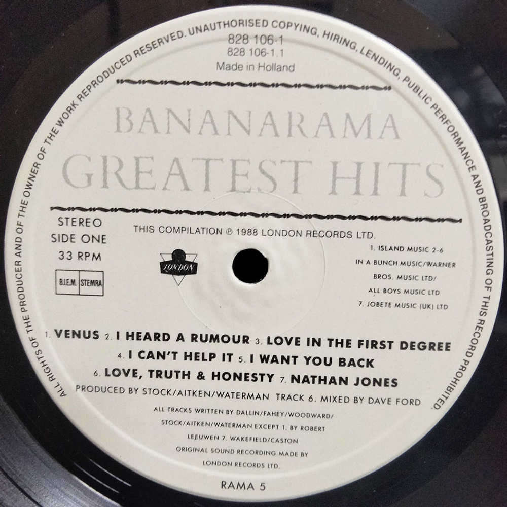 Bananarama / The Greatest Hits Collection (LP)