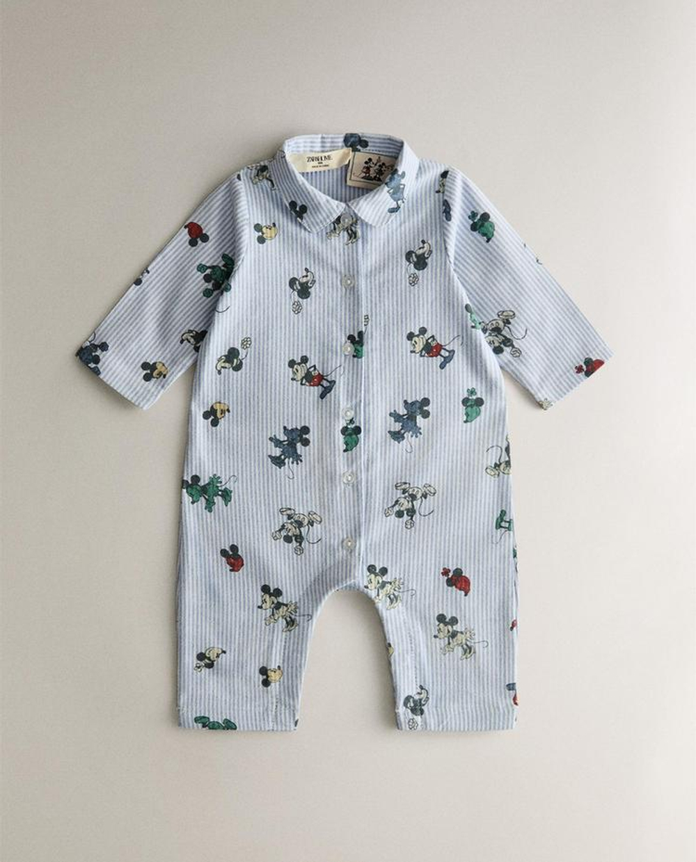 ZARA HOME ДЕТСКИЙ КОМБИНЕЗОН MICKEY & MINNIE ©DISNEY, СИНИЙ