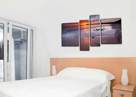 Модульная картина "Пляжный закат"