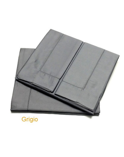 Простыня на резинке 220x200 Сaleffi Raso Tinta Unito с бордюром сатин серая Италия