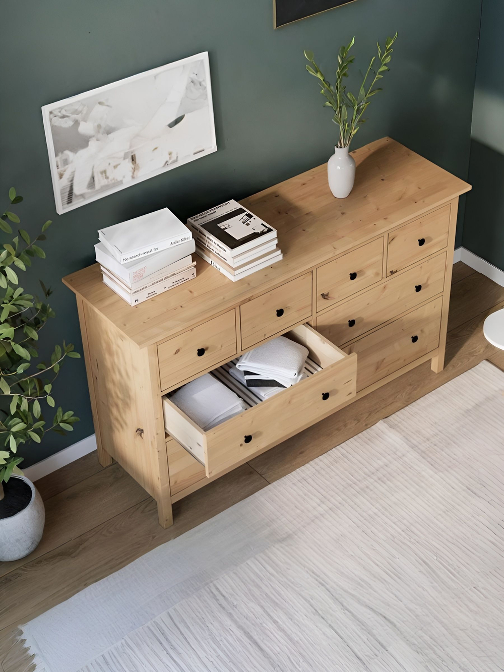 IKEA Комод TARVA 3 ящика, 79х95х39, белый, ТИРАНА (ТАРВА ИКЕА)