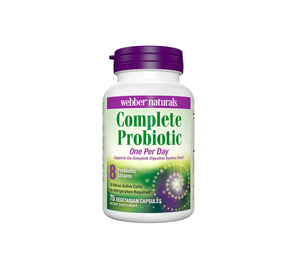 Webber Naturals Полный пробиотик, 75 вегетарианских капсул