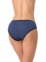 Трусики-слипы из деликатного хлопкового полотна (Размер: L) (Цвет: темно-синий)