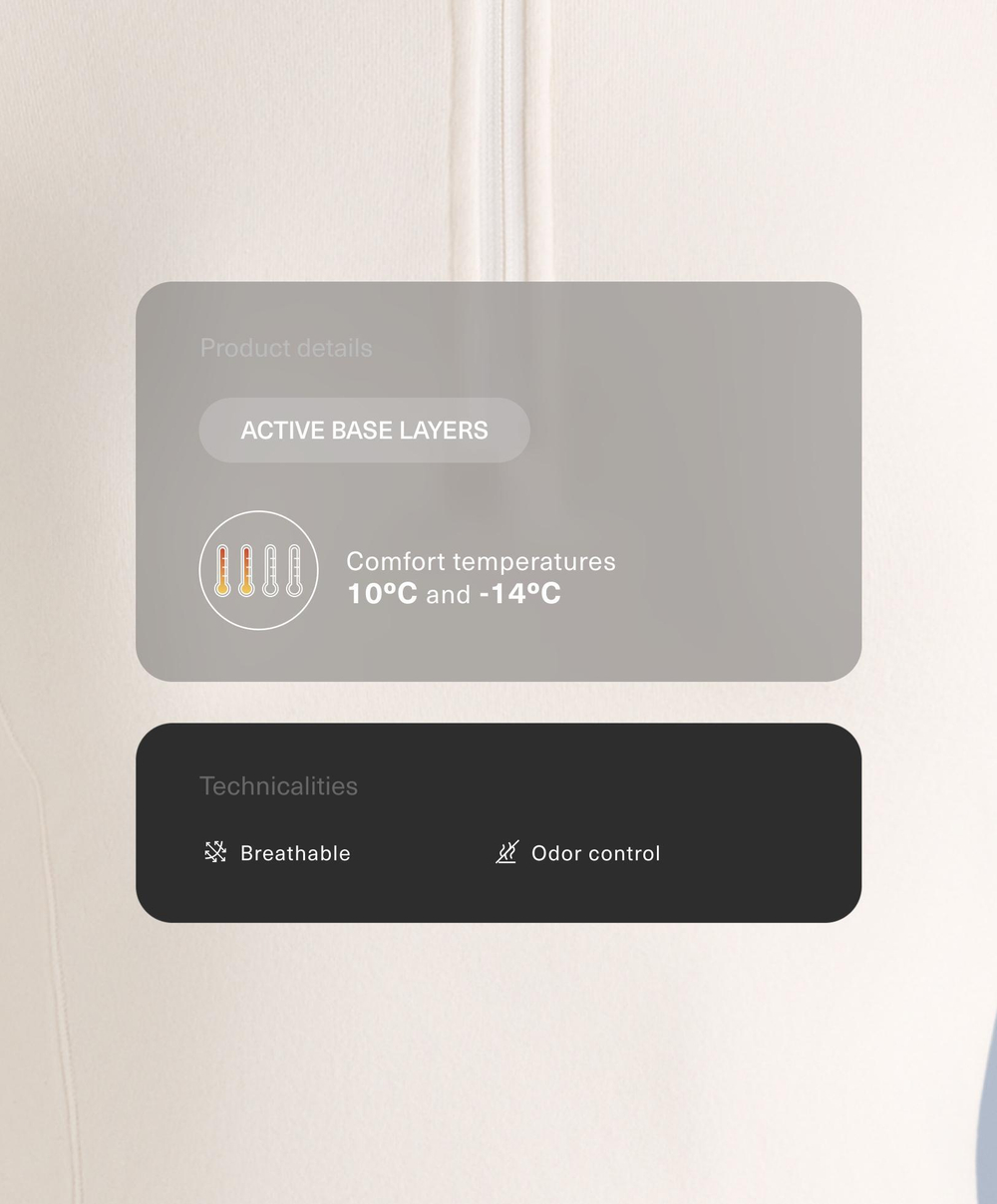 Oysho Термофутболка с застёжкой-молнией на половину длины, экрю