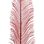 Ветка декоративная «Волшебное перо» 53 см, Красный