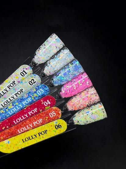 Глиттер гель Lolly Pop 01 builder gel Enigma 5 мл