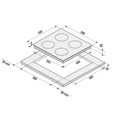Электрическая варочная панель Krona Zauber 60 BL TK