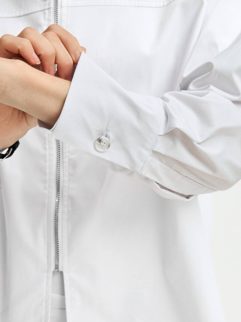 Рубашка медицинская женская Юми, белый хлопок