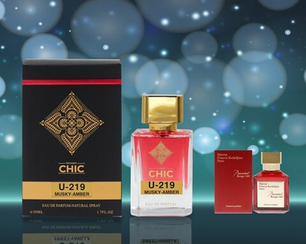 Стойкий парфюм Chic U-219 Musky Amber edp unisex 50 ml. (MFK Baccarat Rouge 540 Extrait de Parfum)