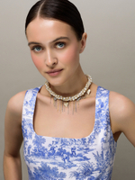 Колье "Pearl And Heart" Bicolor