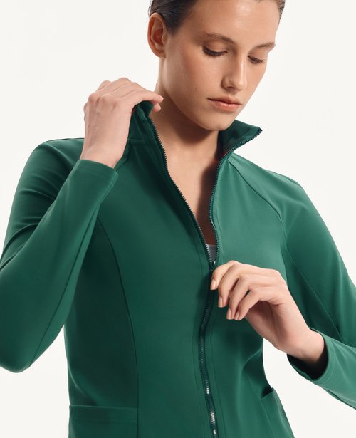 Лонгслив на молнии Slim Fit, Refreshing Green