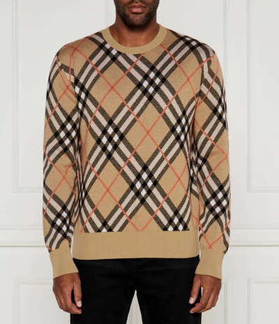 Хлопковый свитер Burberry - бежевый(8093497)