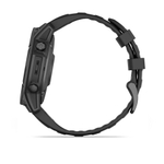 Смарт-часы Garmin Fenix E, AMOLED серый безель,47 мм, черный силиконовый ремешок, 010-03025-01