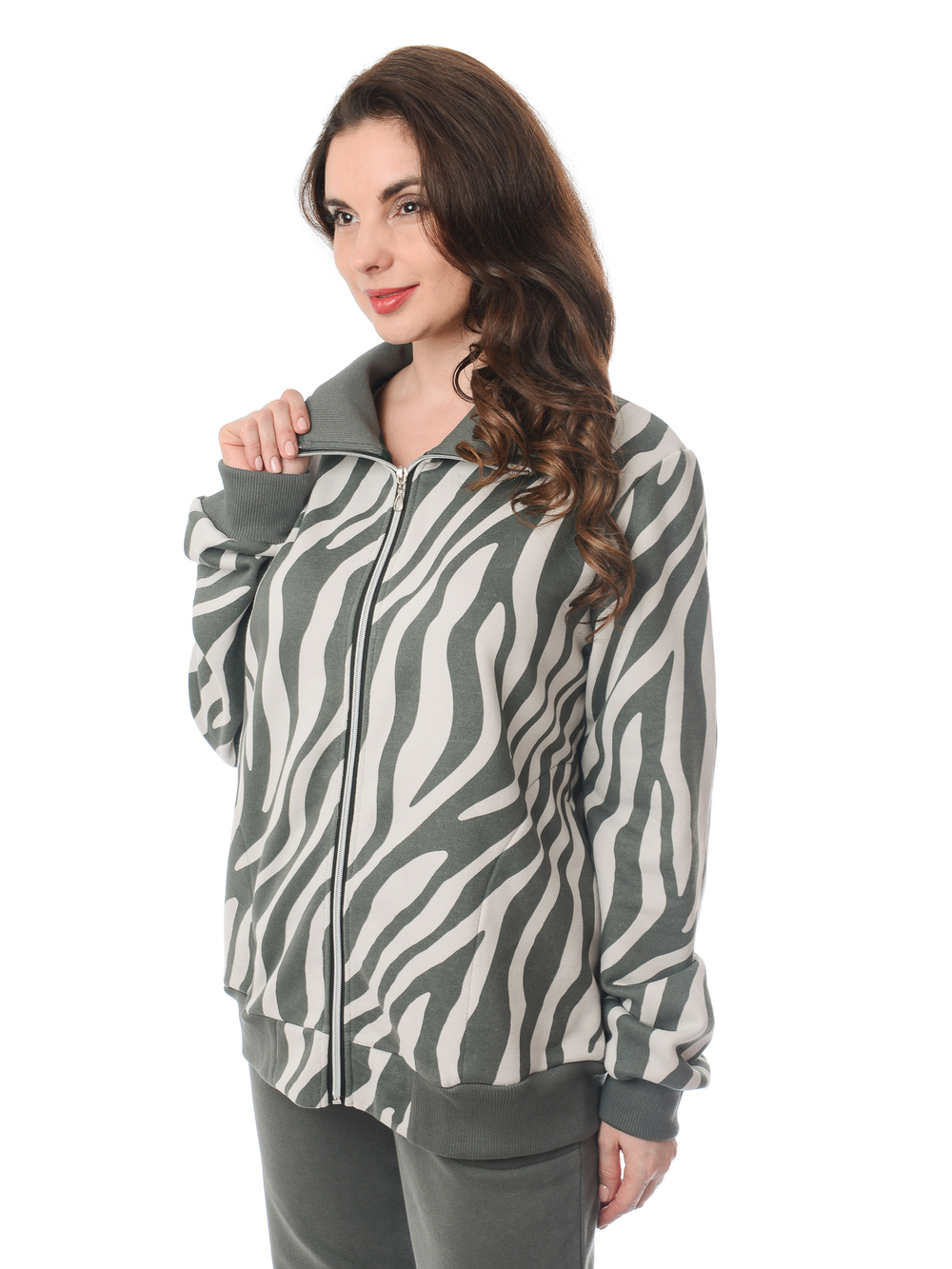 Олимпийка К-284/серый-зебра