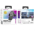 Автомобильный держатель с беспроводной зарядкой автоматический Borofone BH205, 013310