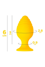 Желтая анальная втулка Riffle - 6 см.