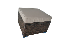 Пуфик из искусственного ротанга серии УИЛТШИР «WILTSHRE» с подушкой цвет Brown