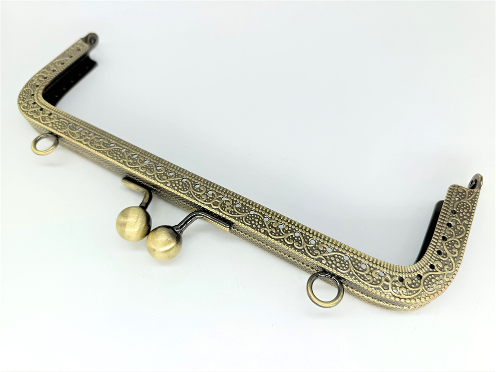 Застежка-фермуар пришивная, р. 20х9 см, бронза