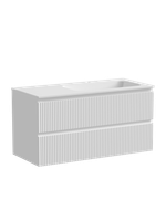 Тумба с раковиной Sancos Snob R 100 см SNR100RW правая, bianco