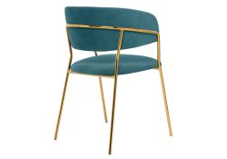 Стул на металлокаркасе Kamelia green / gold