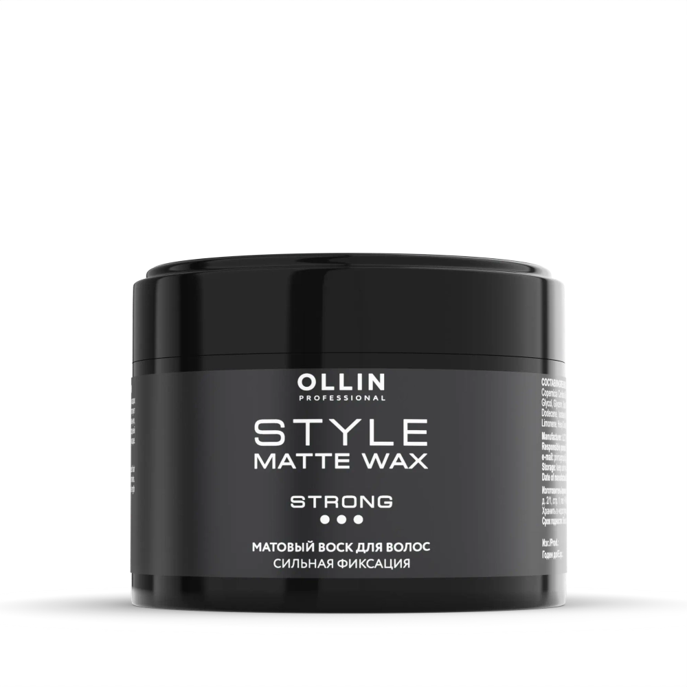 OLLIN PROFESSIONAL Матовый воск для волос сильной фиксации STYLE, 50 г