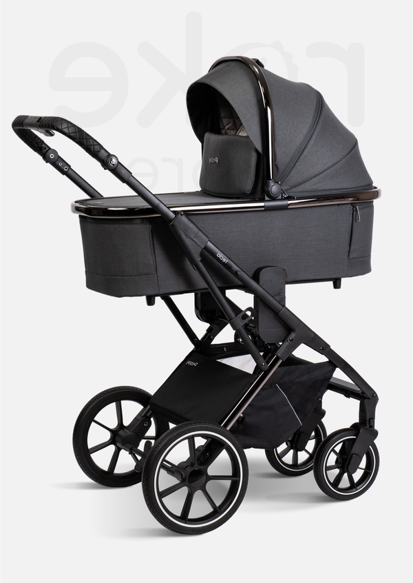 Peppy Коляска детская Tecla 2 в 1 Shadow Antrazit Chrome Edition (Графитовый)