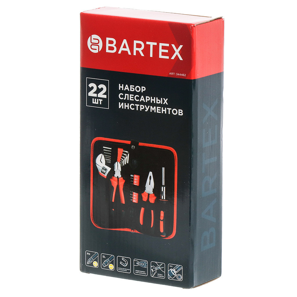 Набор слесарных инструментов Bartex, 6-гранные, сумка, 22 пр, шт