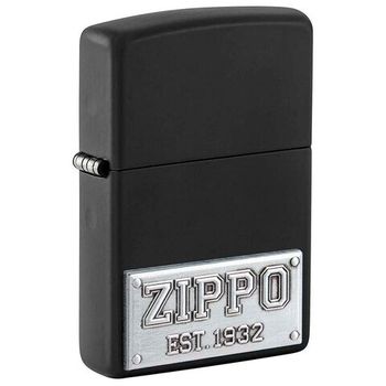 Зажигалка Zippo License Plate с покрытием Black Matte (48689)