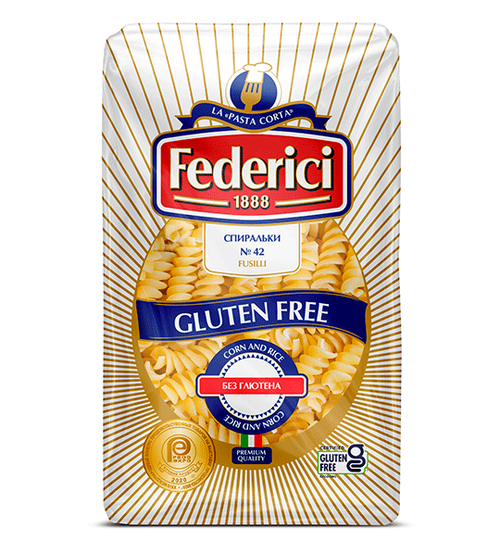 Макароны Federici Fusilli спирали №42, без глютена, 400 г