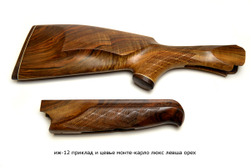 ИЖ-12 приклад и цевье Монте-Карло люкс левша орех