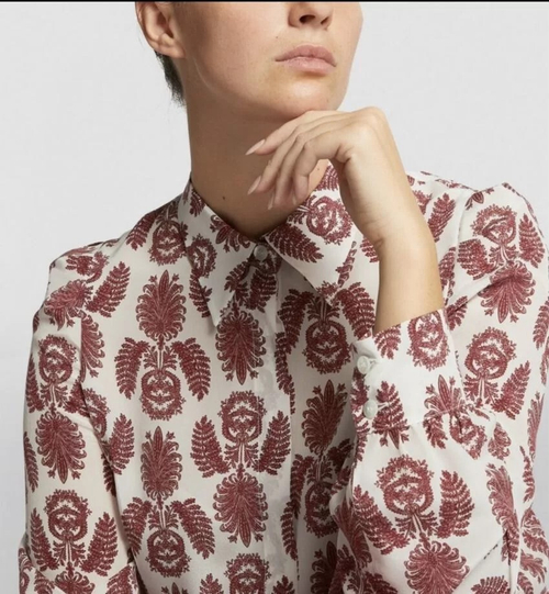 Блуза из шёлка с принтом Marina Rinaldi