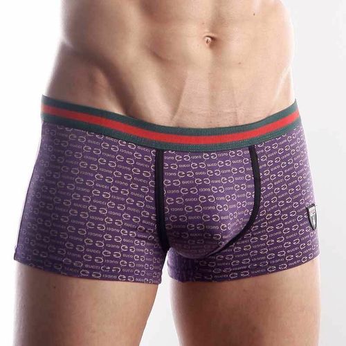 Мужские трусы боксеры фиолетовые Gucci Hip Boxer