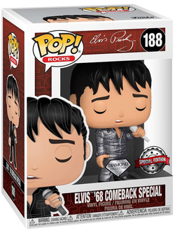 Фигурка Funko POP! Rocks Elvis Presley Elvis '68 Comeback Special (DGLT) (Exc) (188) 36650