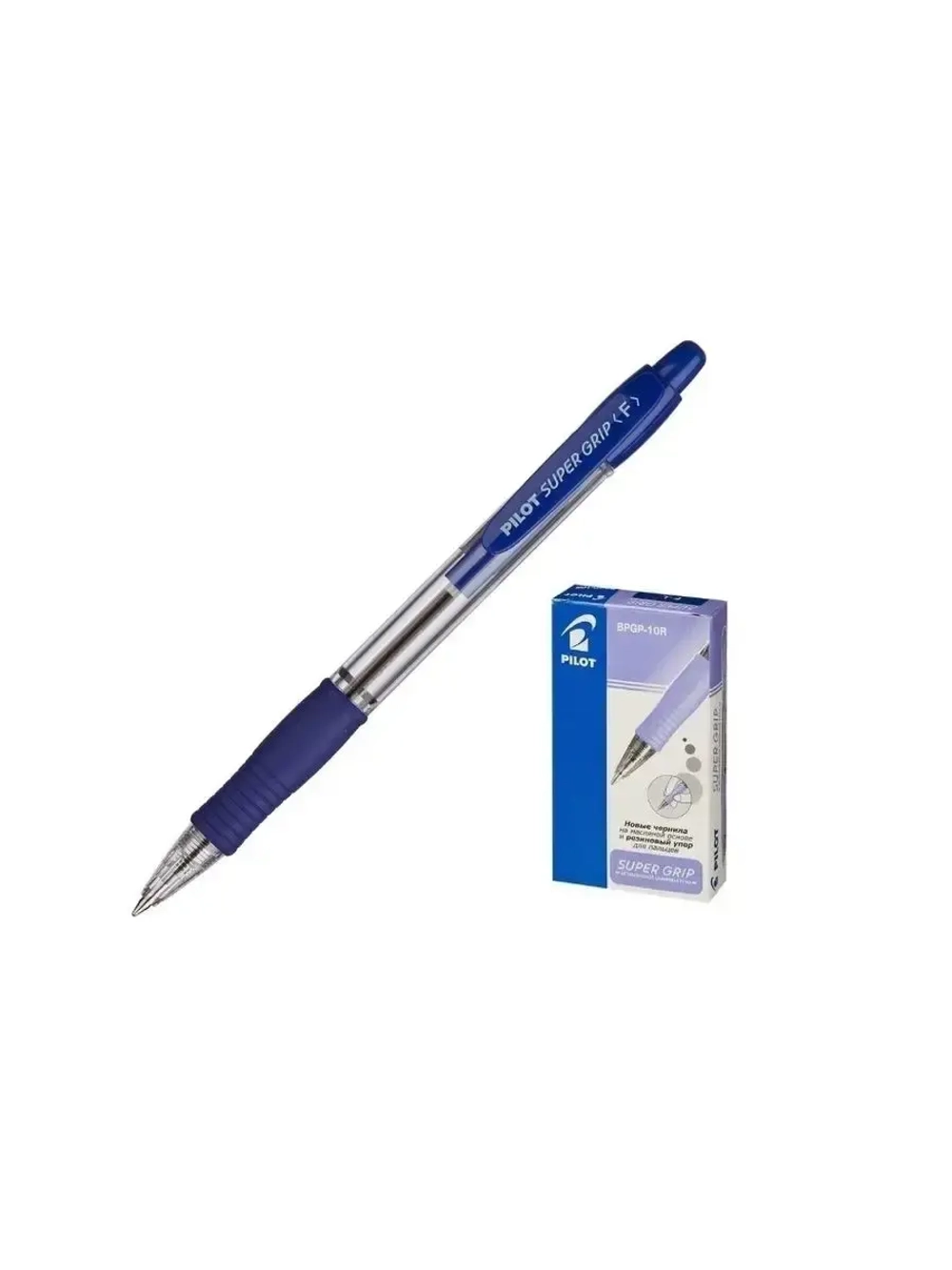 Ручка шариковая Super Grip F автомат, синяя 12 шт.