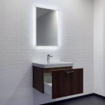 Тумба-умывальник Comforty Ангара-60П дуб темно-коричневый с раковиной 4460