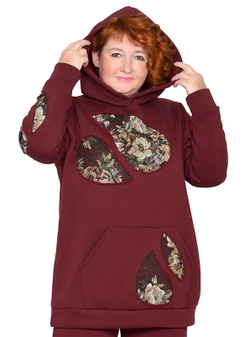 Толстовка из футера с начесом Любава