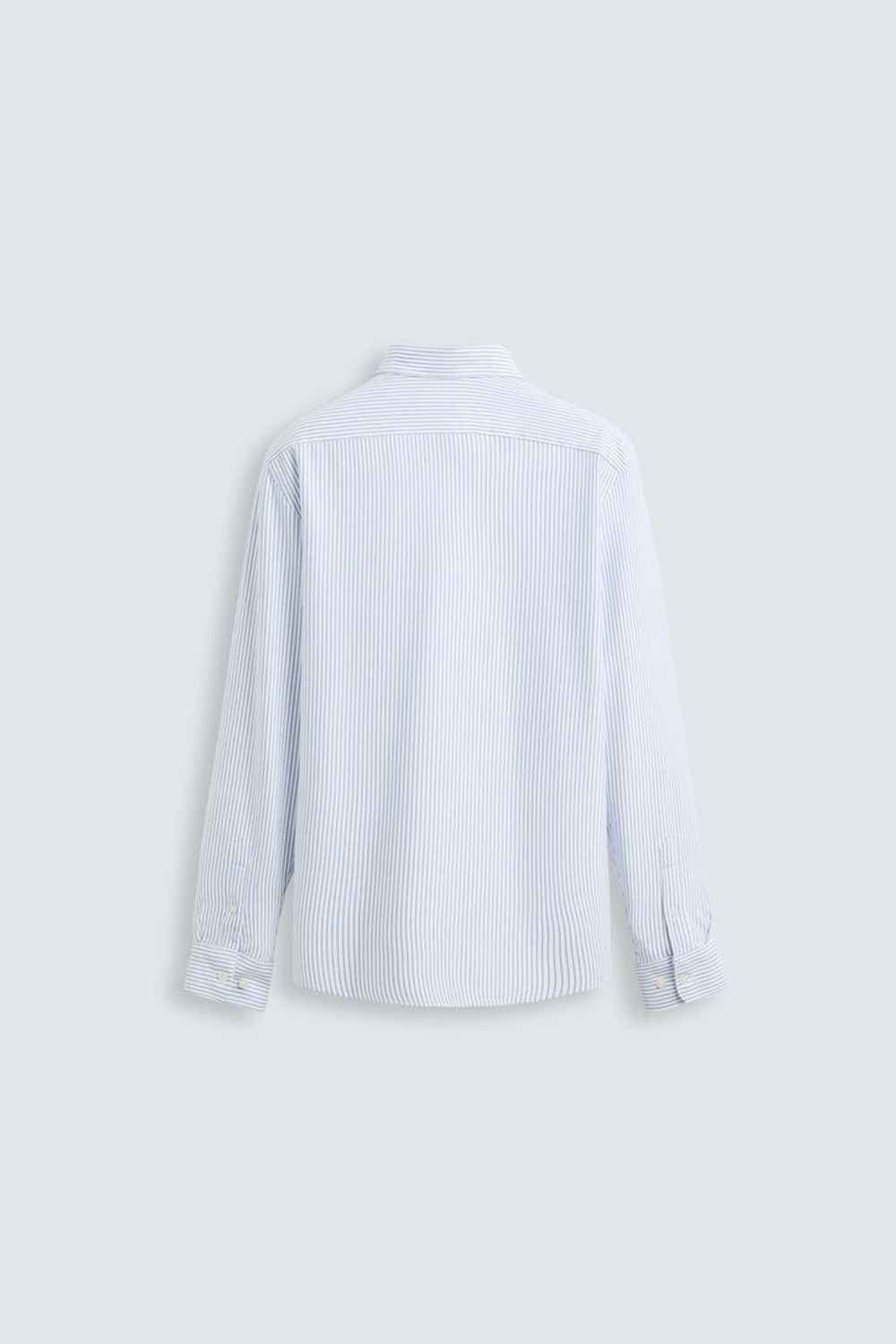 ZARA РУБАШКА REGULAR-FIT, БЕЛЫЙ/МОРСКОЙ СИНИЙ