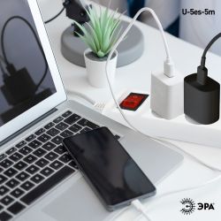 Удлинитель электрический ЭРА U-5es-5m-3x1,5 с заземлением с выключателем 5 розеток 5м ПВС 3x1,5мм2 16А | Бытовые удлинители