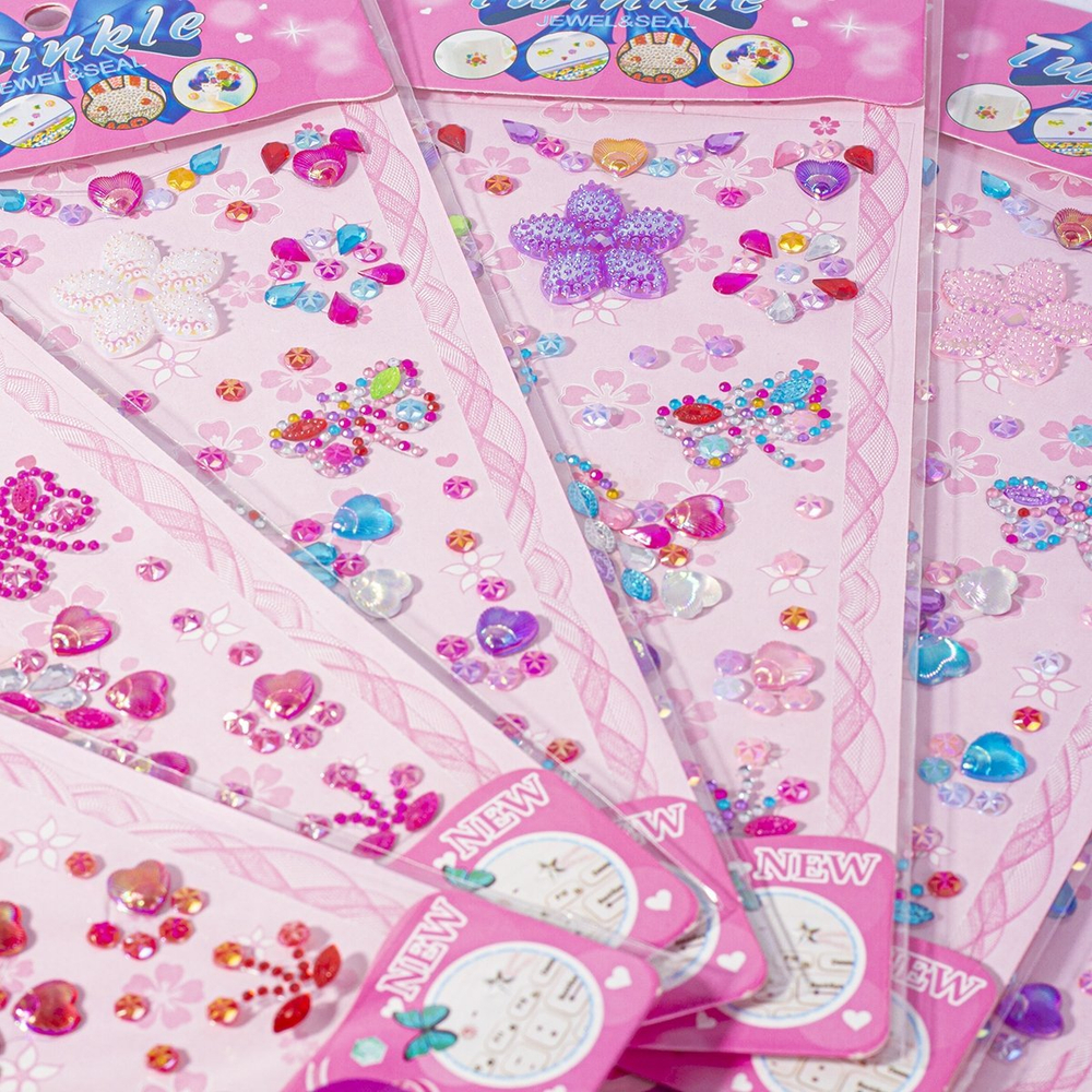 Наклейки-стразы Alingar, акриловые, "Павлин", пакет с европодвесом