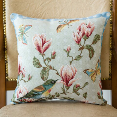Декоративный гобеленовый чехол для интерьерной подушки Магнолия 38*38